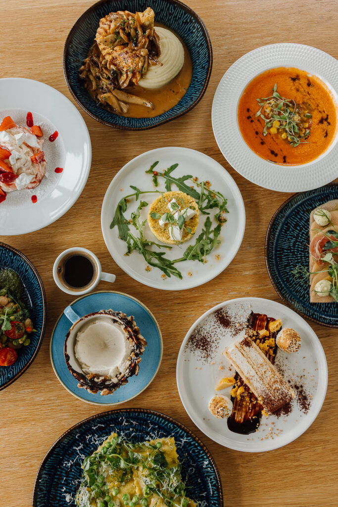 A selection of vibrant summer starters and main dishes