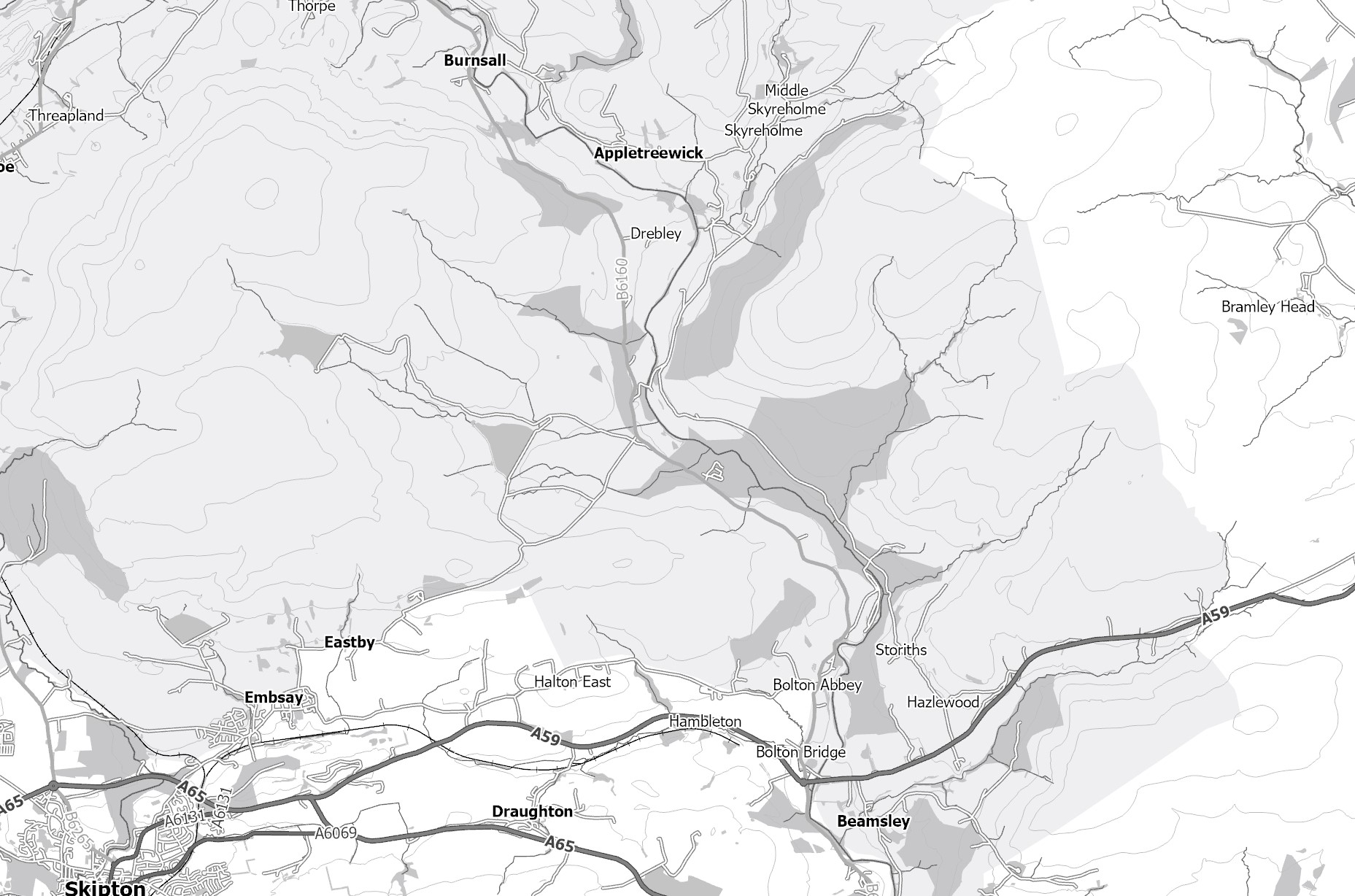 Modern Map of Bolton Abbey Estate