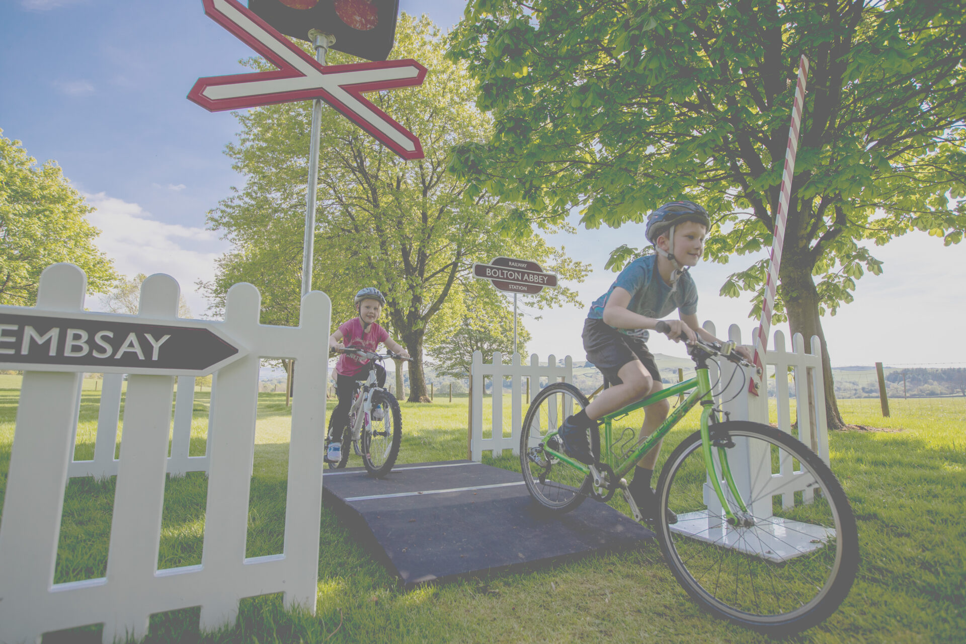 Family cycle zone at Bolton Abbey