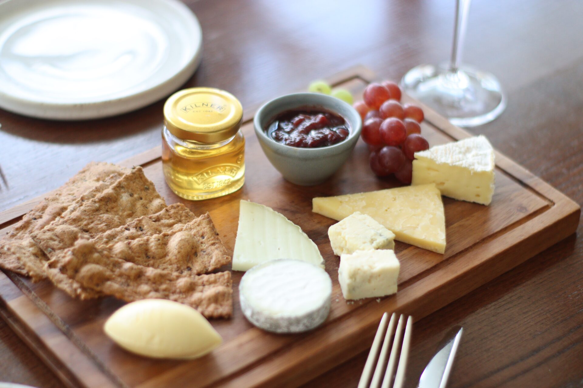 Charcuterie - meats and cheese on a board