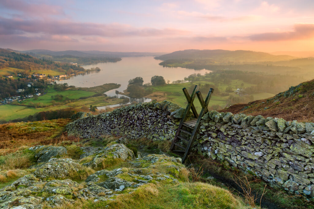 Lake Windermere Lake District View from Footpath